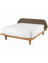 Taie de traversin 45x230 cm cannelle en coton 57 fils/cm² sur un lit