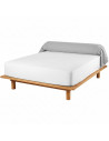 Taie de traversin 45x230 cm gris souris en coton 57 fils/cm² sur un lit