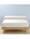Protège traversin 45x230 cm coton molleton 200g - Sous-taie absorbante et respirante sur un lit