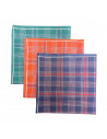 Lot 12 mouchoirs tissu homme, modèle Gauthier, 100% coton jumel, motif carreaux