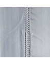 Broderie housse de couette grise 220x240 cm satin de coton 120 fils/cm²