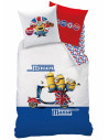 Housse de Couette Minions Scooter 140x200cm + une taie 63x63cm assortie