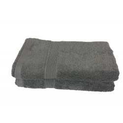 Lot de 5 Grandes Serviettes Eponge 600 g/m²  100 % coton - Marron