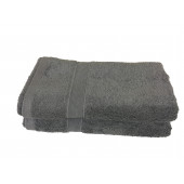 Lot de 5 Grandes Serviettes Eponge 600 g/m²  100 % coton - Anthracite