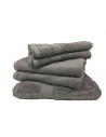 Lot de 5 Grandes Serviettes Eponge 600 g/m²  100 % coton - Marron