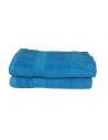 Lot de 5 Grandes Serviettes Eponge 600 g/m²  100 % coton - Turquoise