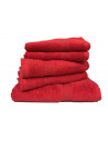 Lot de 5 Grandes Serviettes Eponge 600 g/m²  100 % coton - Marron