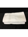 Lot de 5 Grandes Serviettes Eponge 600 g/m²  100 % coton - Blanche