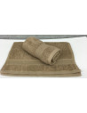 Lot de 5 Grandes Serviettes Eponge 600 g/m²  100 % coton - Marron