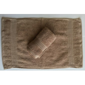 Lot de 5 Grandes Serviettes Eponge 600 g/m²  100 % coton - Marron