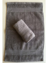 Lot de 2 Serviettes Invités Anthracite - 30x50 