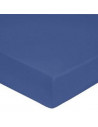 Drap Housse Jersey Tête et Pied  Relevable Bonnet 30cm  Coton Extensible Marine