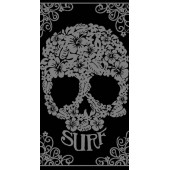 Serviette de plage Tête de mort grise Sun & Surf 90x170