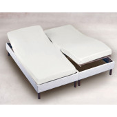 drap housse 2x70x190 blanc