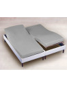 drap housse 2x90x200 gris