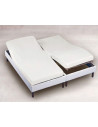 Protège Matelas 2x80x200 molleton coton 200gr/m² pour lit Tête et Pieds Relevables