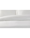 Housse de Couette 240x280 uni blanche coton + 2 taies carrées assorties