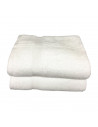 Lot de 5 Grandes Serviettes Eponge 600 g/m²  100 % coton - Blanche