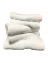 Lot de 5 Grandes Serviettes Eponge 600 g/m²  100 % coton - Blanche