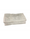 Lot de 2 Serviettes de Bain Eponge 600 g/m²  100 % coton - Grise