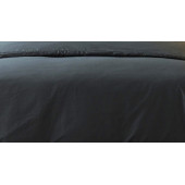 Housse de Couette 240x280 unie anthracite  + 2 taies assorties